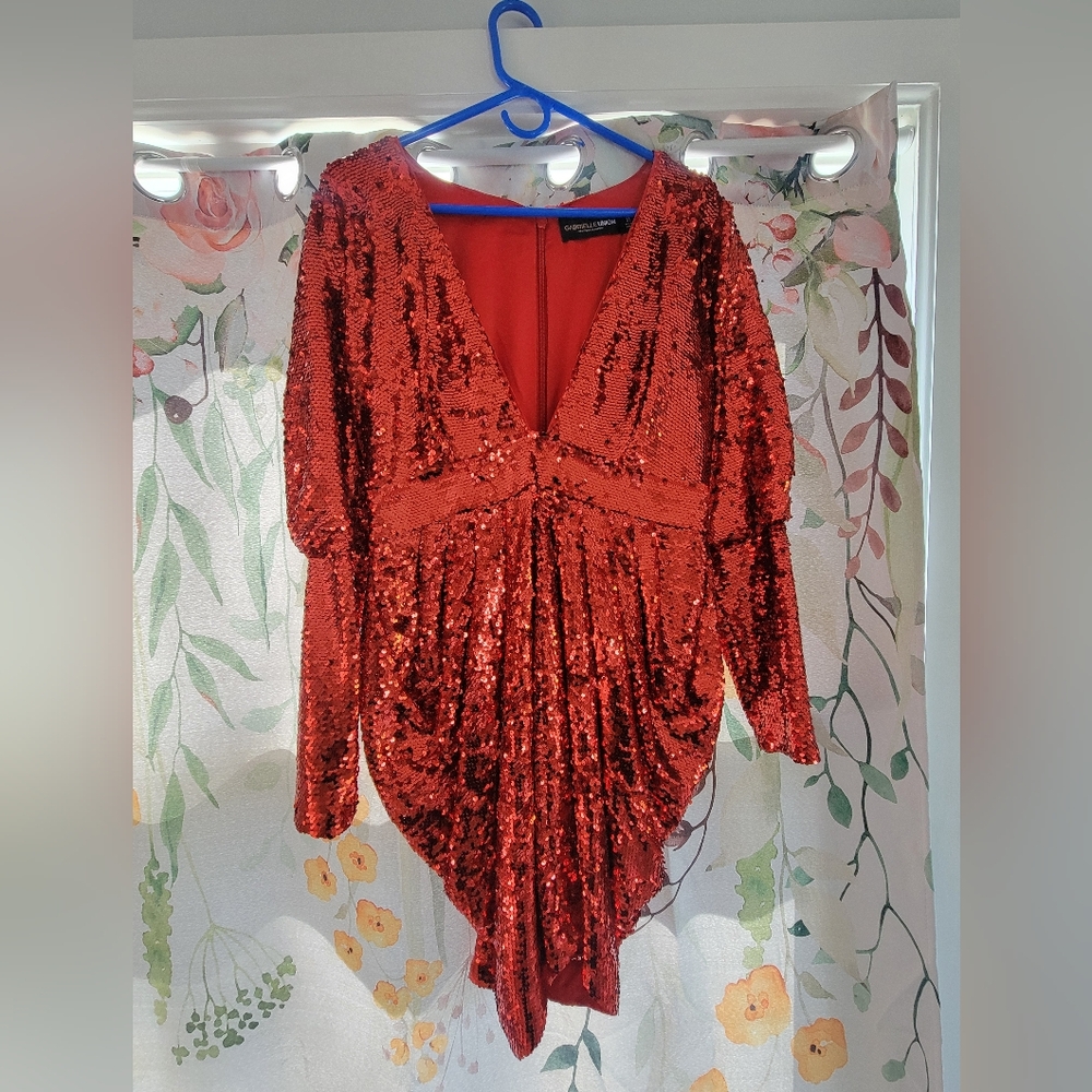 Red Sequin Dress